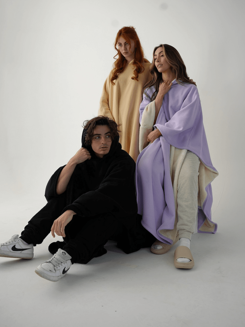 Unisex Poncho Mit Kapuze & Fleecefutter | Oversize