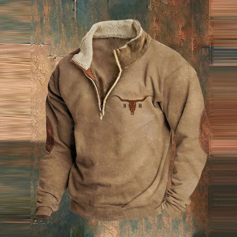 Winter Herren Fleece Winterjacke Mit Muster & Zipper | Warm