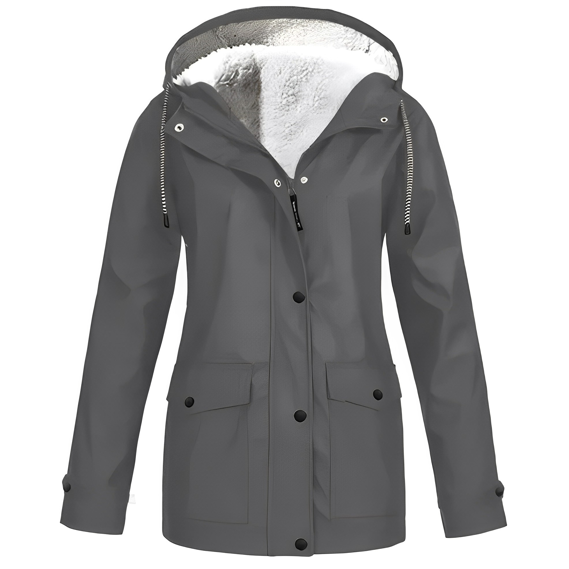 Winter Regenjacke Damen Mit Fleecefutter Und Kapuze | Warme
