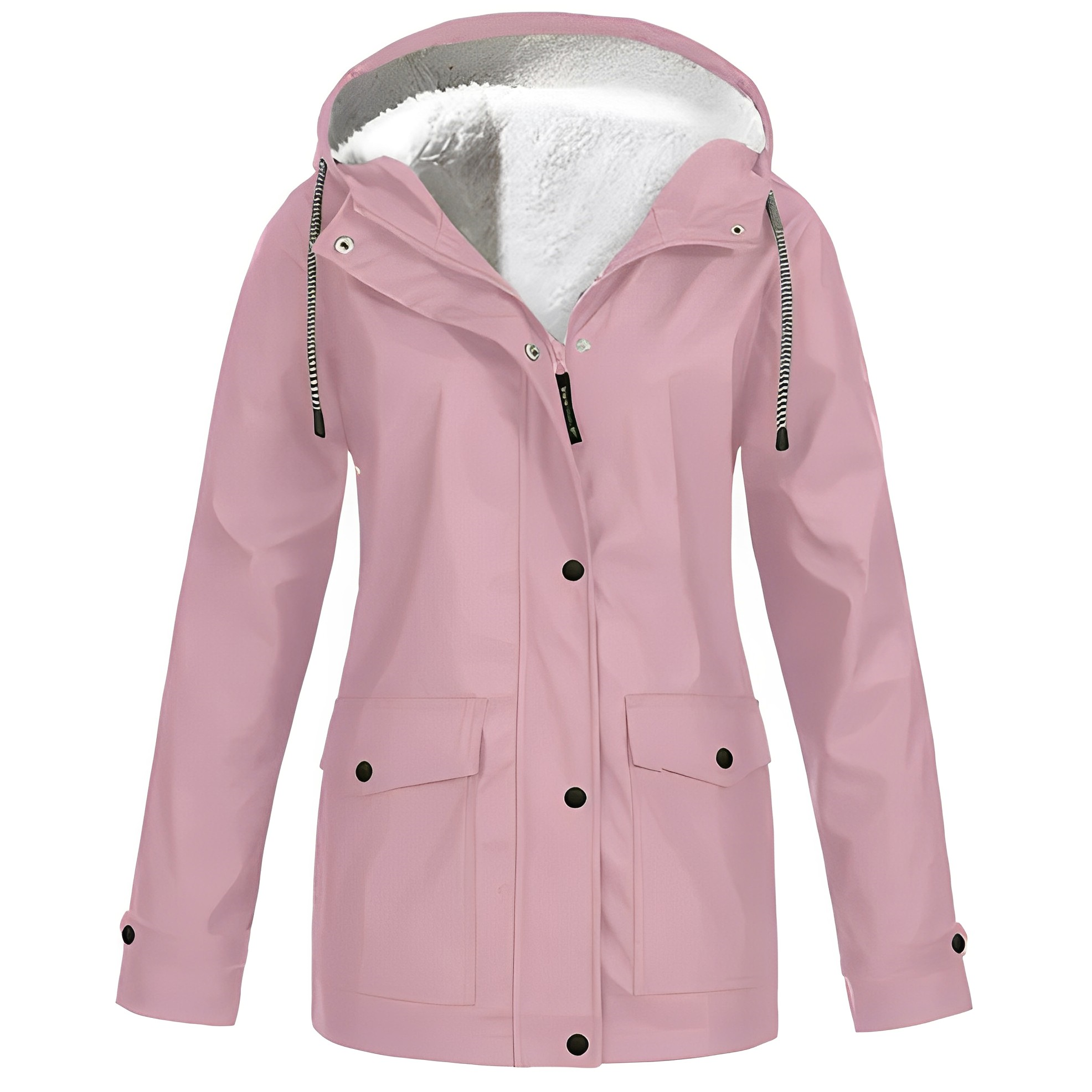 Winter Regenjacke Damen Mit Fleecefutter Und Kapuze | Warme