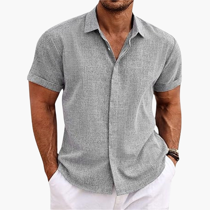 Jonas - Kurzarmhemd mit Reverskragen und entspanntem Schnitt, Herren Lässiger Look