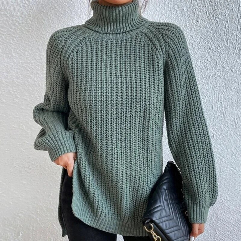 Damen Rollkragenpullover Strick | Oversize