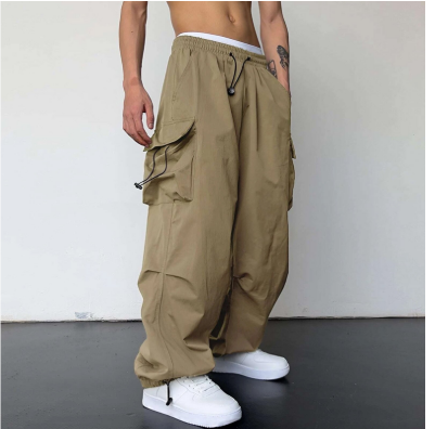 Cargo Baggy Hose Für Herren Mit Kordelzug Und Taschen | Leicht