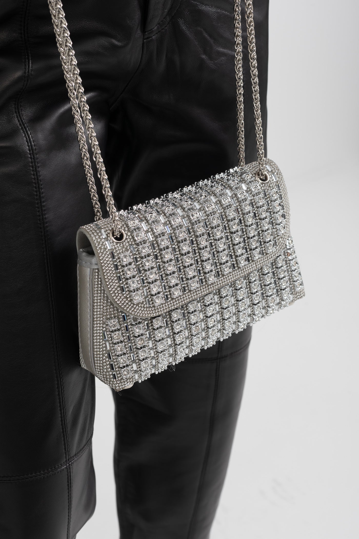 Damen Baguette Handtasche Mit Strassdetails | Elegant