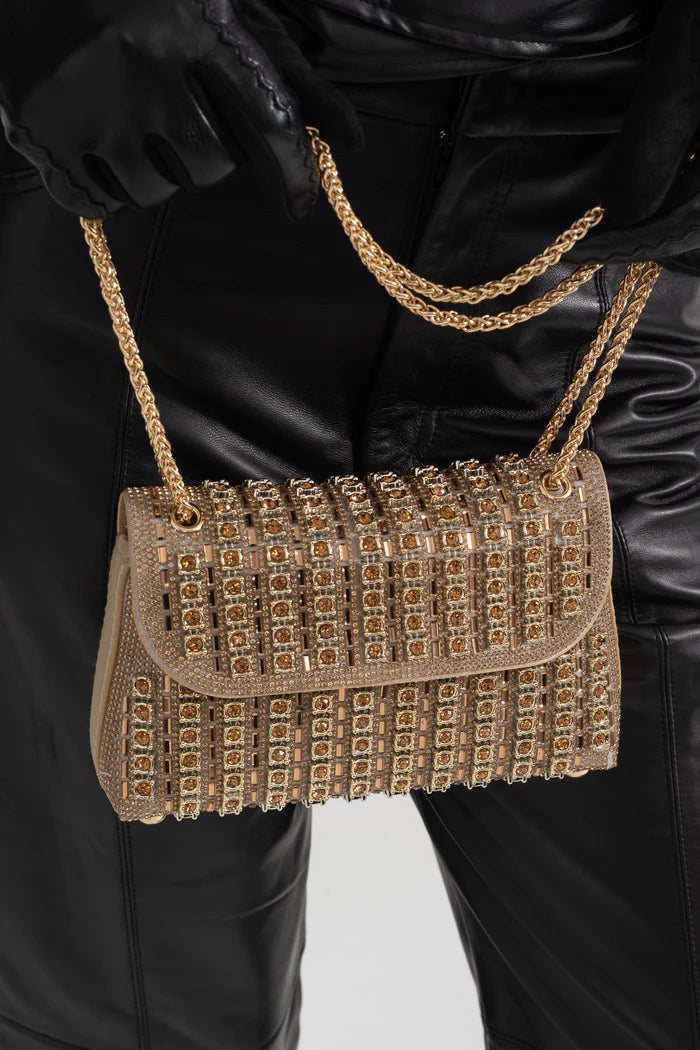 Damen Baguette Handtasche Mit Strassdetails | Elegant