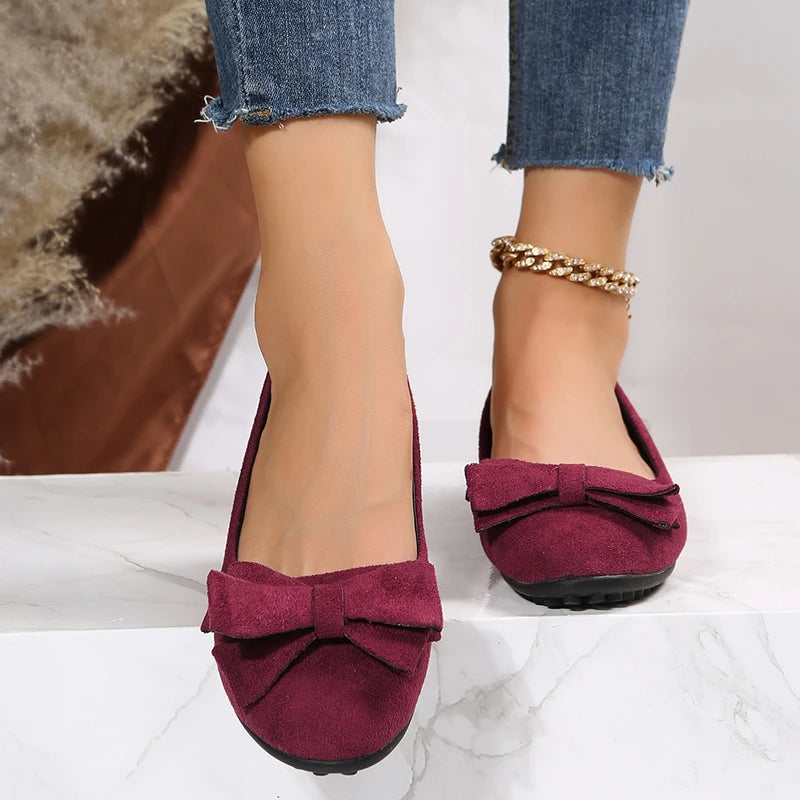 Damen Dirndl Ballerinas mit runder Spitze | Oktoberfest