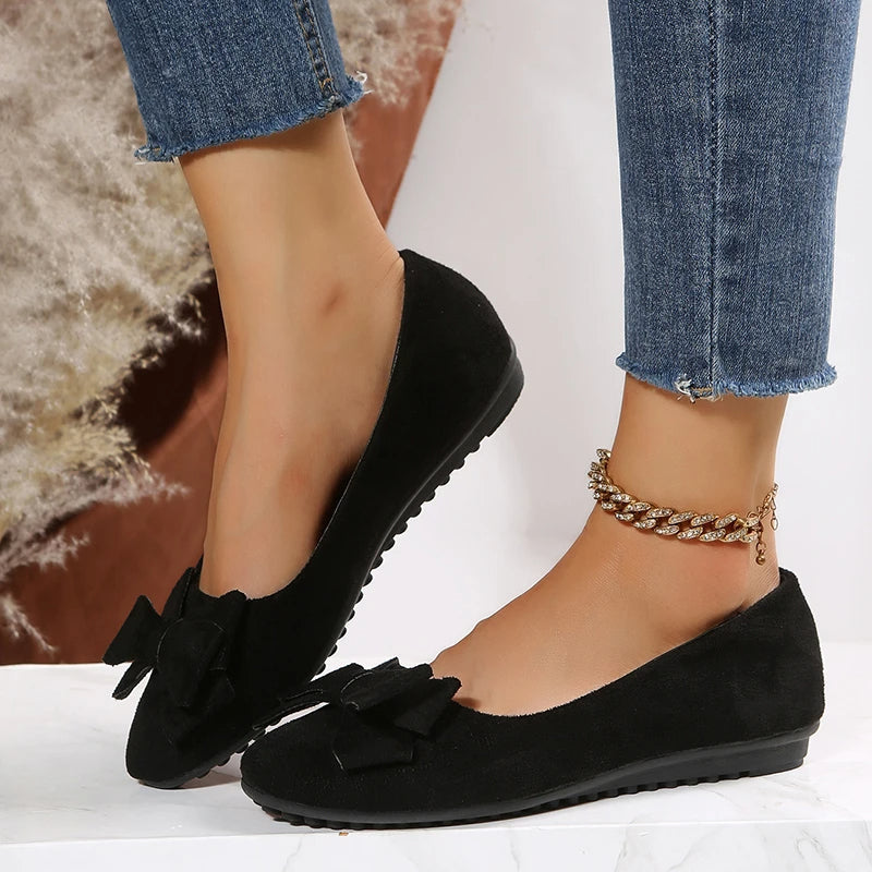 Damen Dirndl Ballerinas mit runder Spitze | Oktoberfest