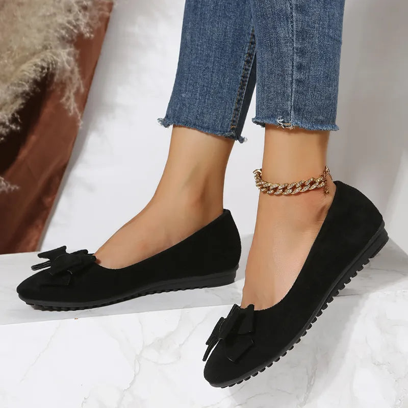 Damen Dirndl Ballerinas mit runder Spitze | Oktoberfest
