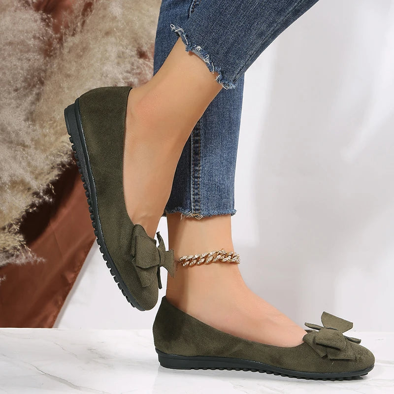 Damen Dirndl Ballerinas mit runder Spitze | Oktoberfest