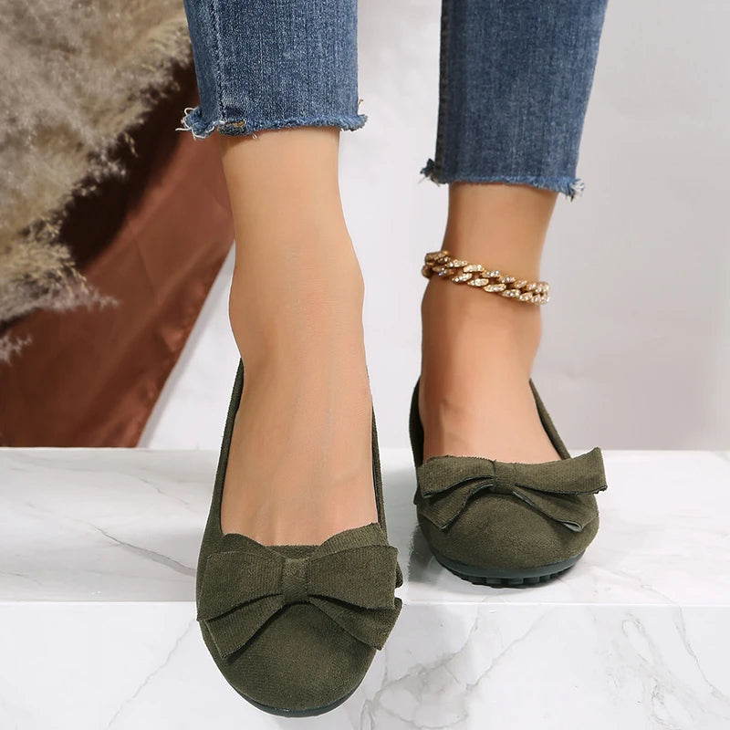 Damen Dirndl Ballerinas mit runder Spitze | Oktoberfest