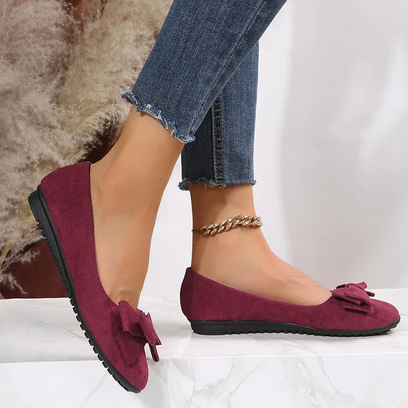 Damen Dirndl Ballerinas mit runder Spitze | Oktoberfest