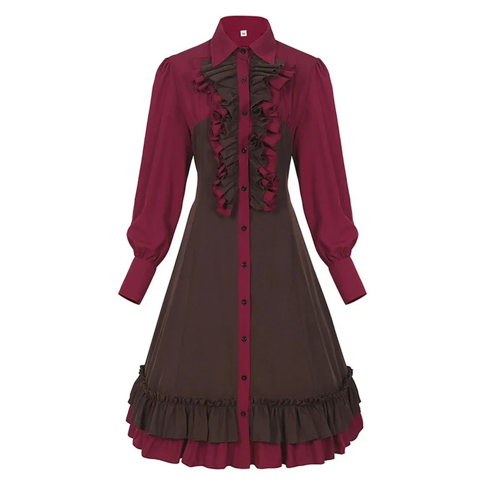 Damen Dirndl Kleid Langarm | Oktoberfest