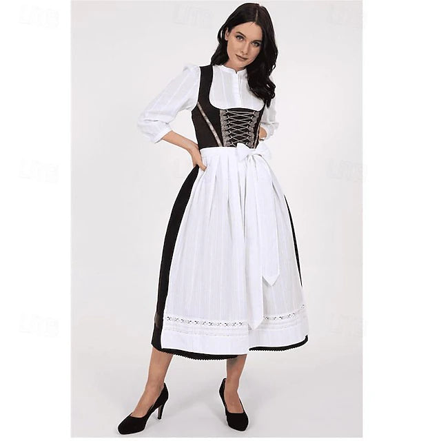 Damen Dirndl Kleid Mit 3/4 Arm | Oktoberfest