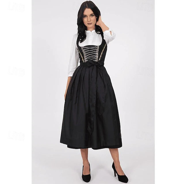Damen Dirndl Kleid Mit 3/4 Arm | Oktoberfest