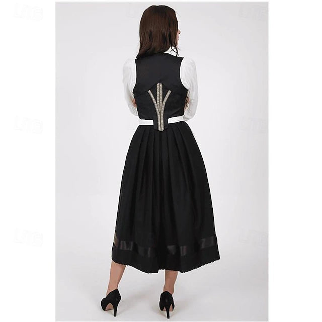 Damen Dirndl Kleid Mit 3/4 Arm | Oktoberfest