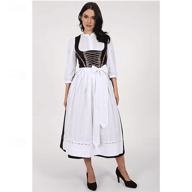 Damen Dirndl Kleid Mit 3/4 Arm | Oktoberfest