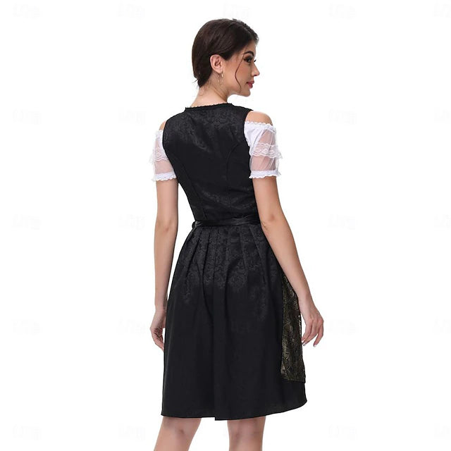 Damen Dirndl Oktoberfest Tracht Mit Spitze | Festlich