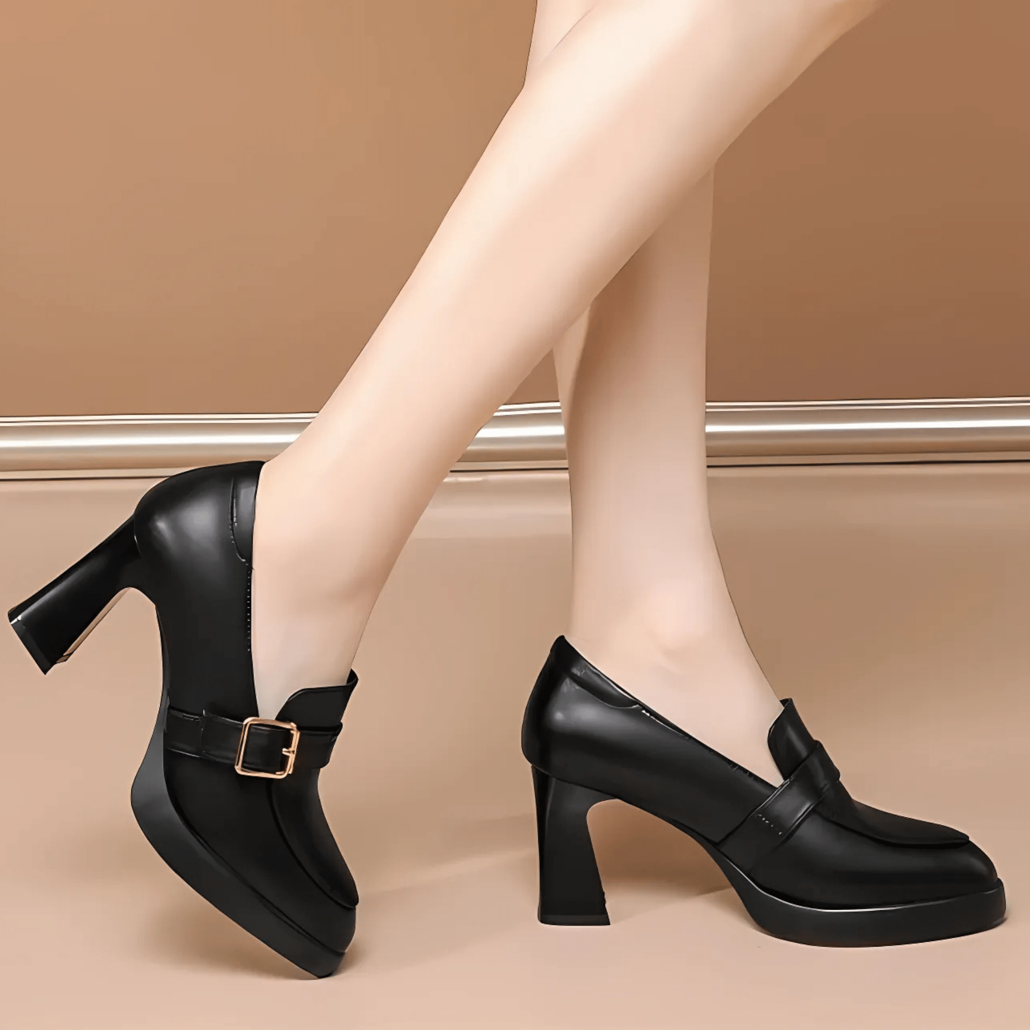 Damen Dirndl Pumps Mit Hohem Absatz Und Schnalle | Oktoberfest