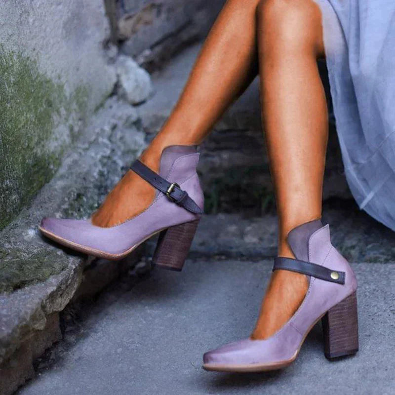 Damen Dirndl Pumps Mit Riemen Und Blockabsatz | Oktoberfest