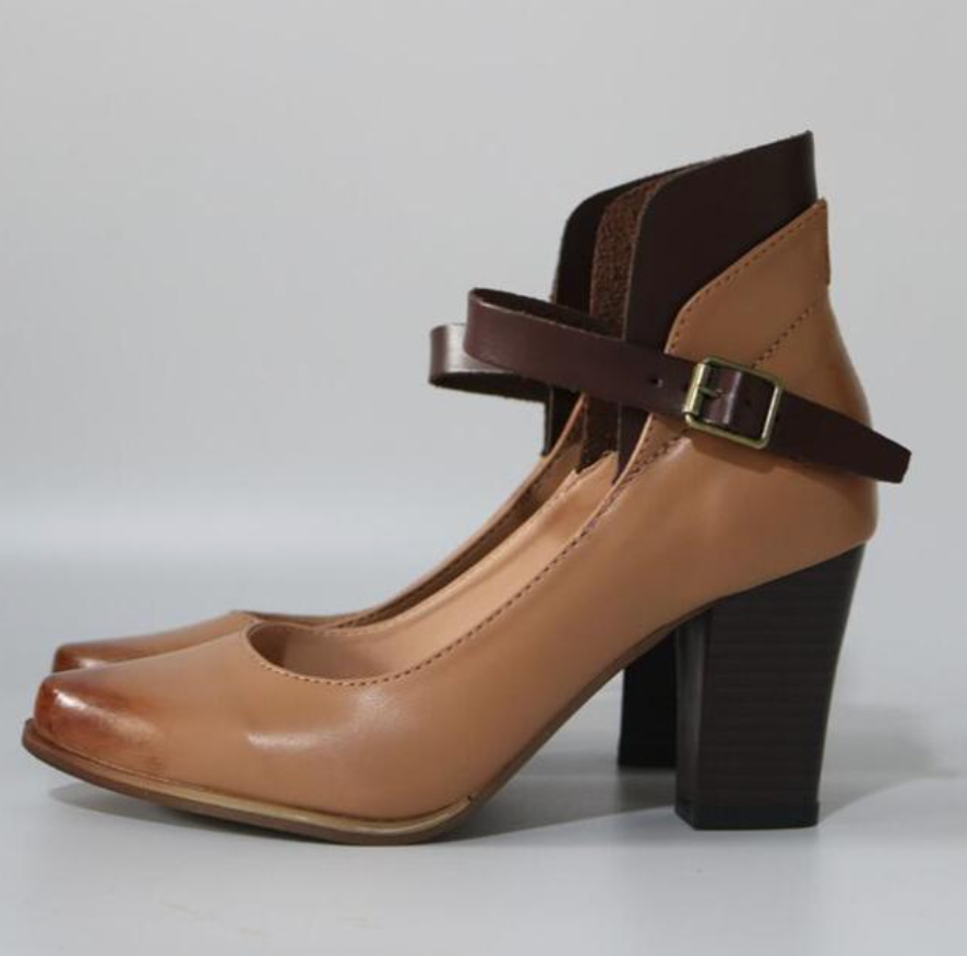 Damen Dirndl Pumps Mit Riemen Und Blockabsatz | Oktoberfest