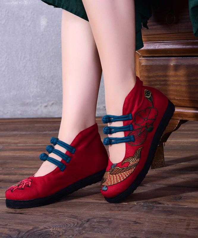 Damen Dirndl Schuhe Bestickt Mit Riemchen | Oktoberfest