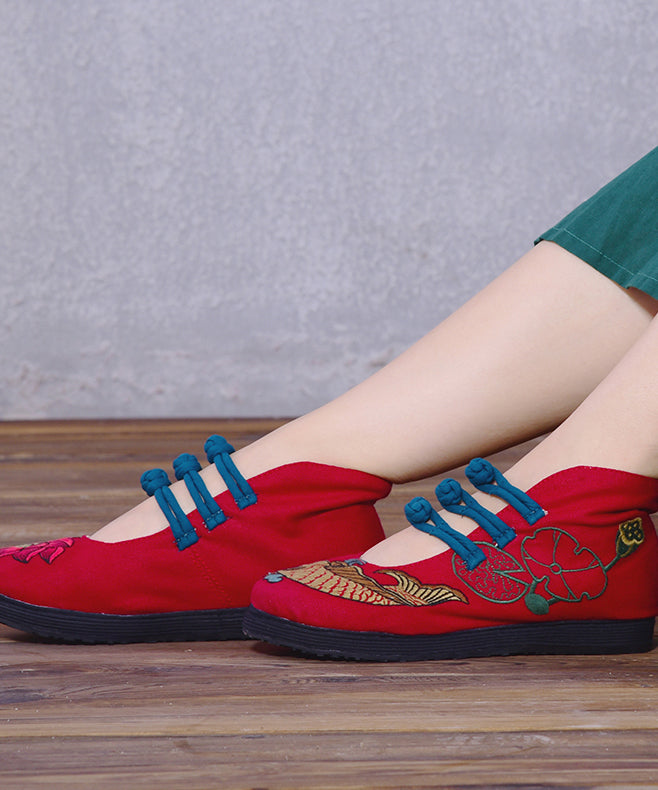 Damen Dirndl Schuhe Bestickt Mit Riemchen | Oktoberfest