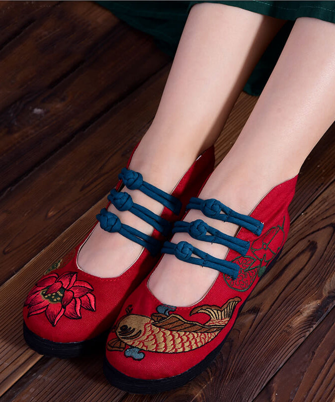 Damen Dirndl Schuhe Bestickt Mit Riemchen | Oktoberfest