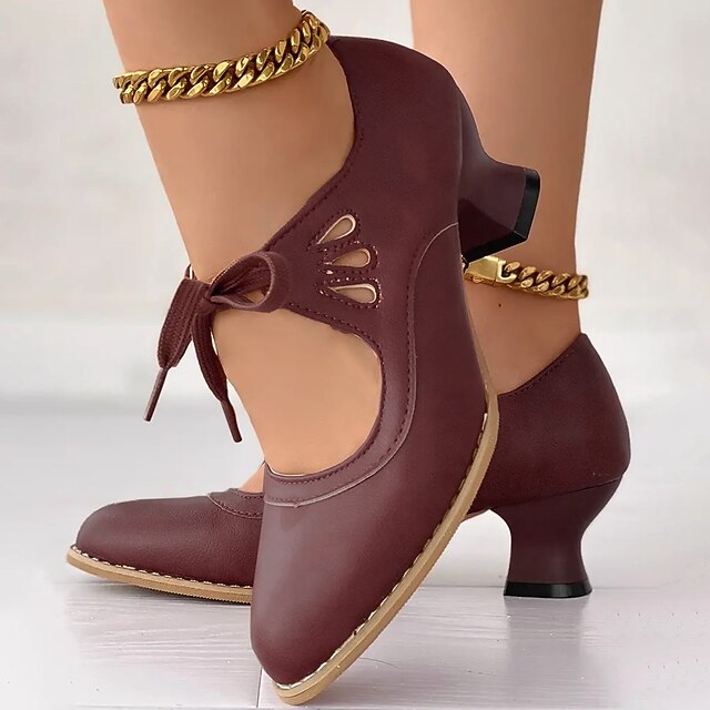 Damen Dirndl Schuhe Mit Blockabsatz | Oktoberfest
