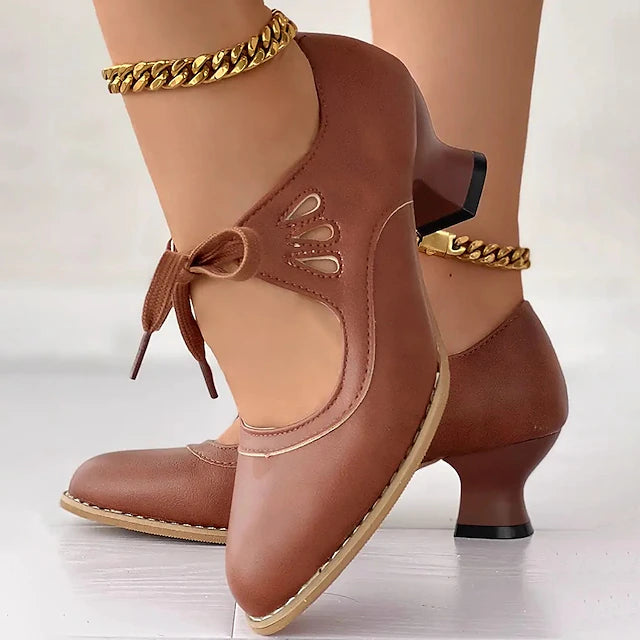 Damen Dirndl Schuhe Mit Blockabsatz | Oktoberfest