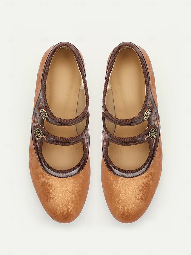 Damen Dirndl Schuhe Mit Riemenknöpfen | Oktoberfest