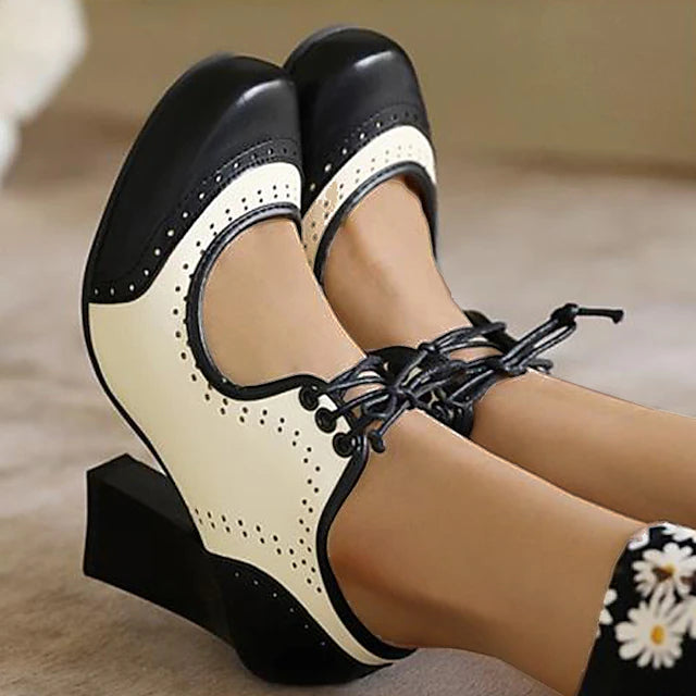 Damen Dirndl Schuhe Mit Schnürung Und Absatz | Oktoberfest