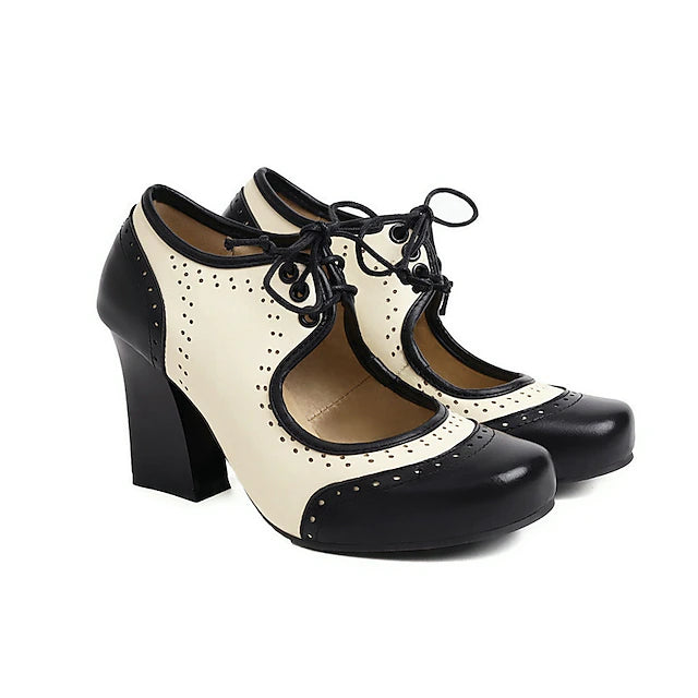 Damen Dirndl Schuhe Mit Schnürung Und Absatz | Oktoberfest