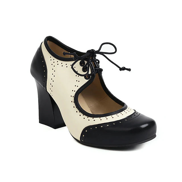 Damen Dirndl Schuhe Mit Schnürung Und Absatz | Oktoberfest