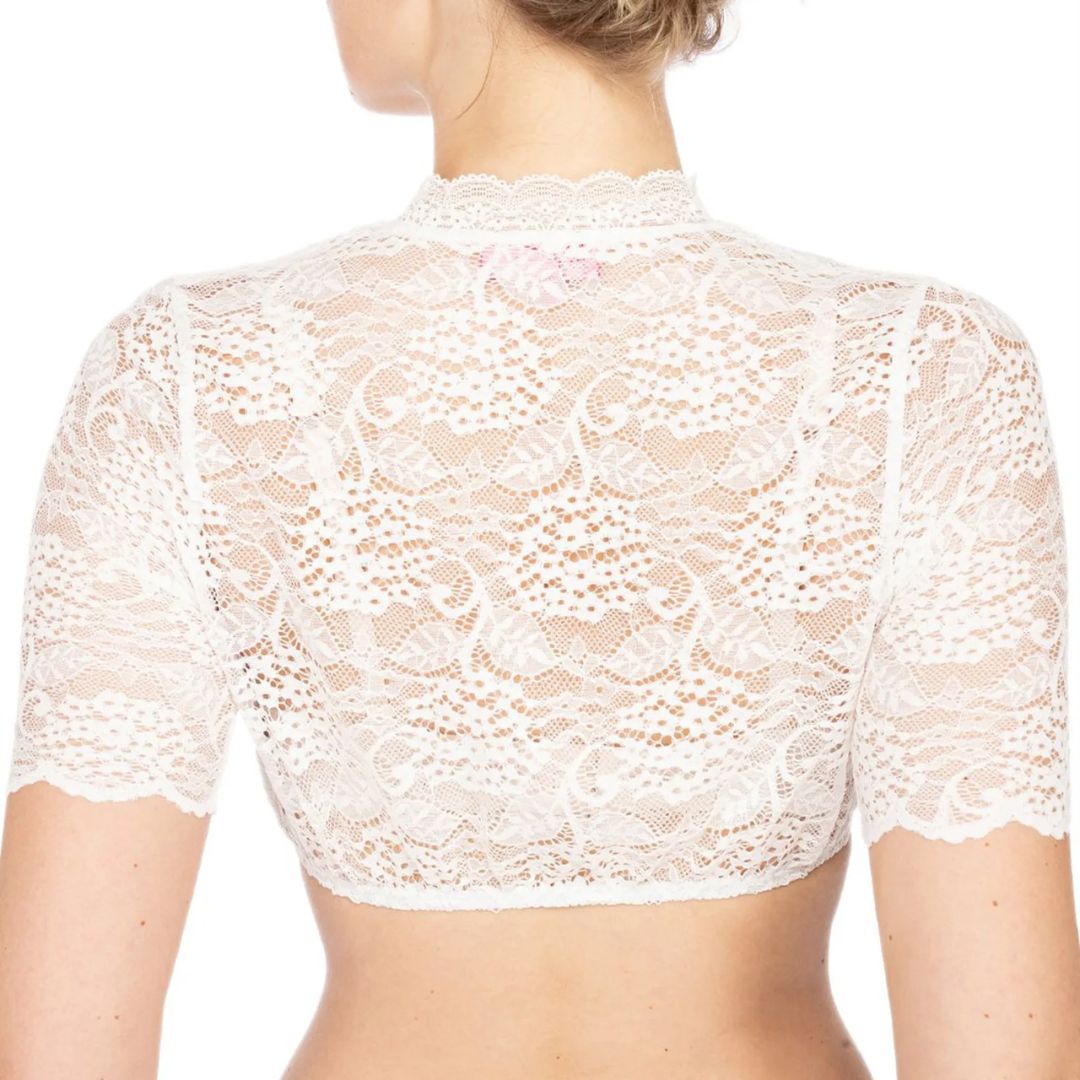 Damen Dirndlbluse Spitze Mit Cut-Out | Oktoberfest