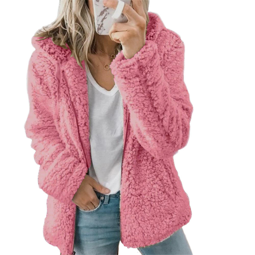 Damen Fleecejacke Mit Knöpfen & Brusttaschen | Teddy