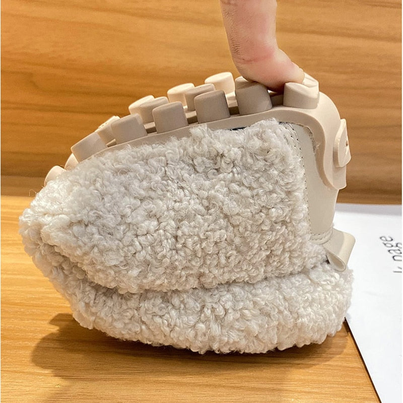 Damen Hausschuhe Loafer-Stil Mit Plüsch | Bequem