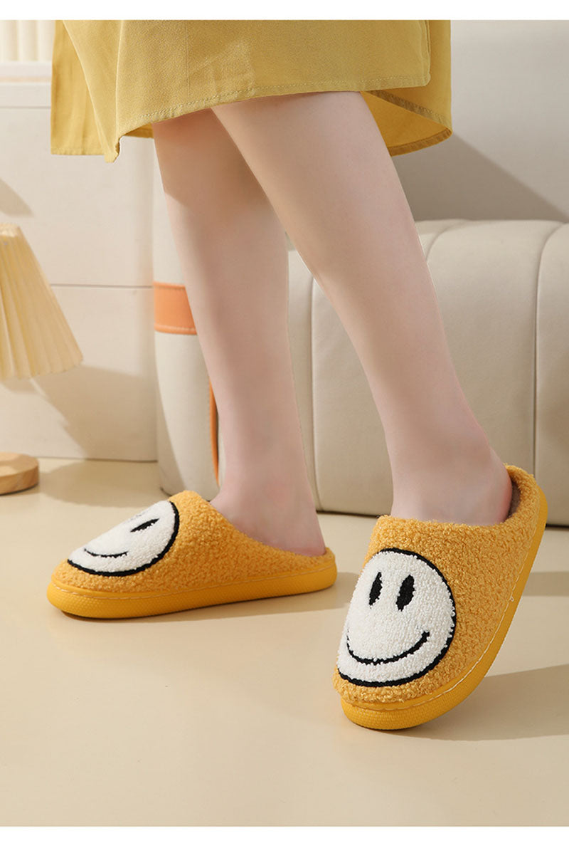 Damen Hausschuhe Mit Smiley-Motiv | Gefüttert