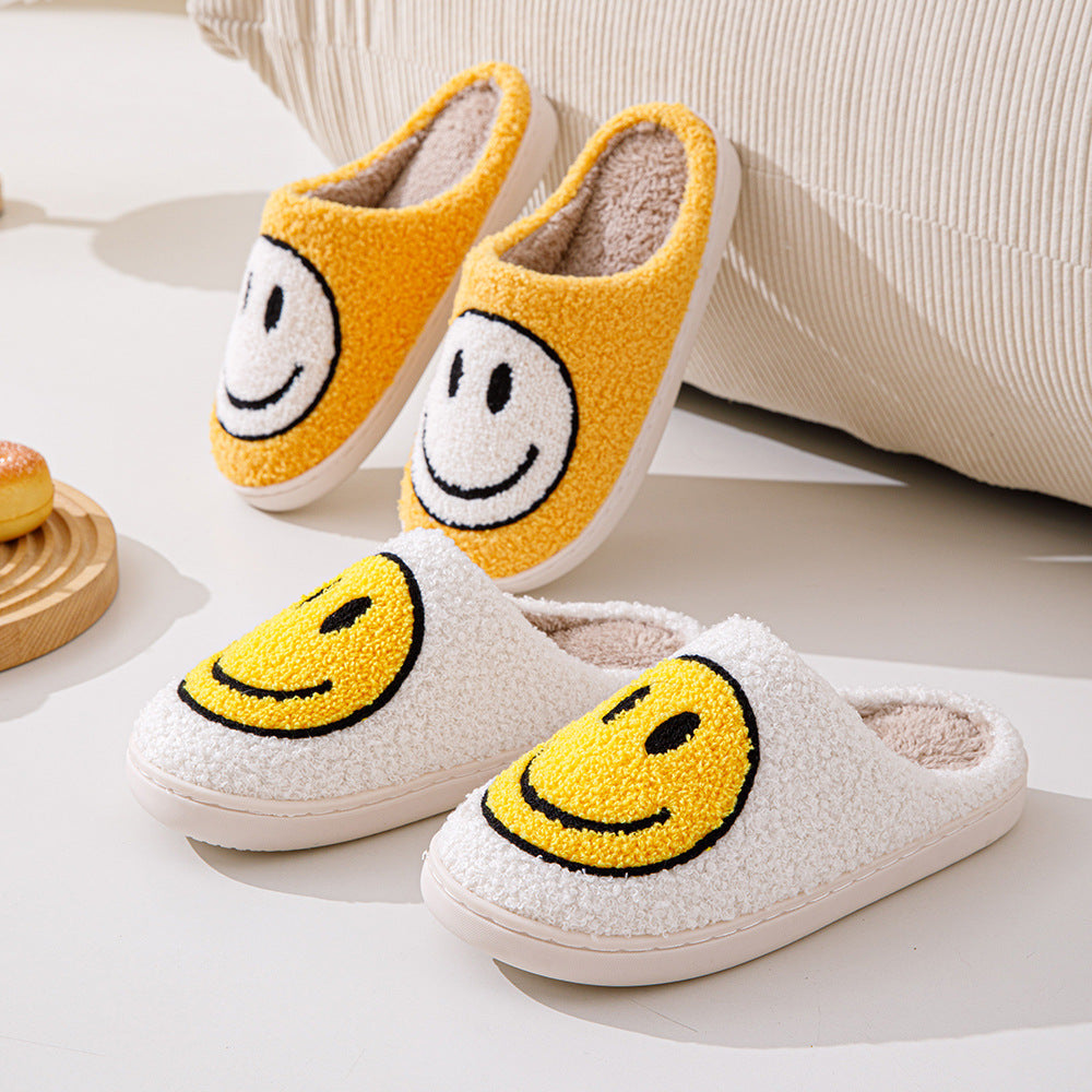 Damen Hausschuhe Mit Smiley-Motiv | Gefüttert