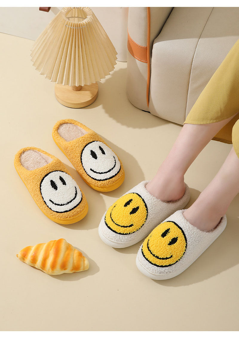 Damen Hausschuhe Mit Smiley-Motiv | Gefüttert