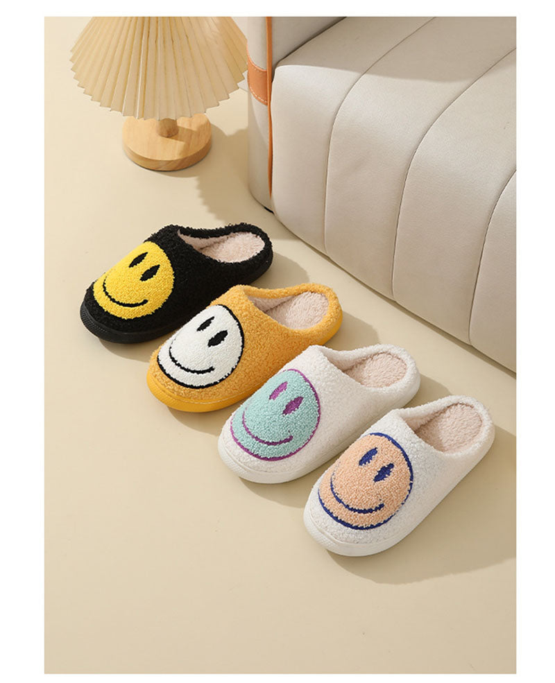 Damen Hausschuhe Mit Smiley-Motiv | Gefüttert