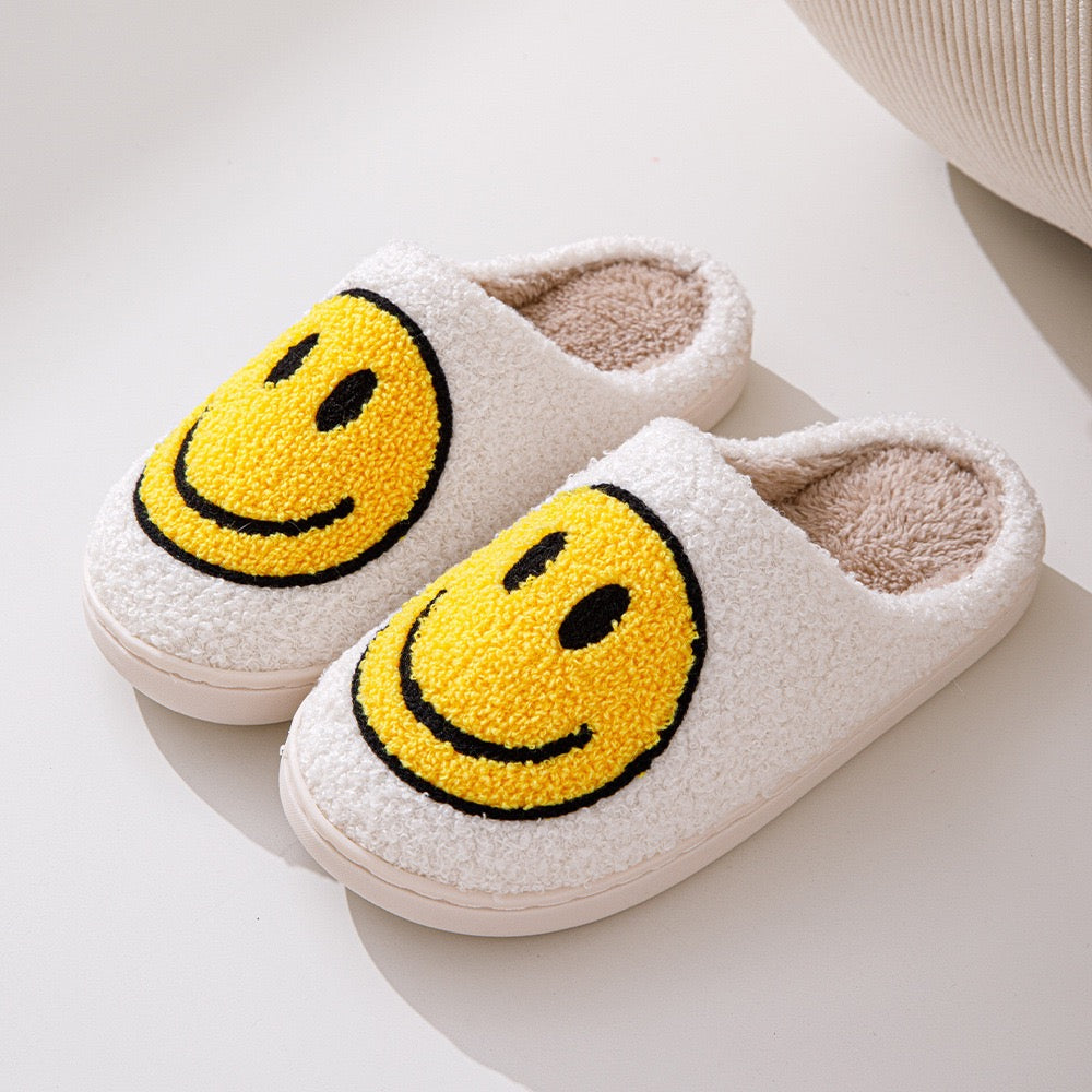 Damen Hausschuhe Mit Smiley-Motiv | Gefüttert