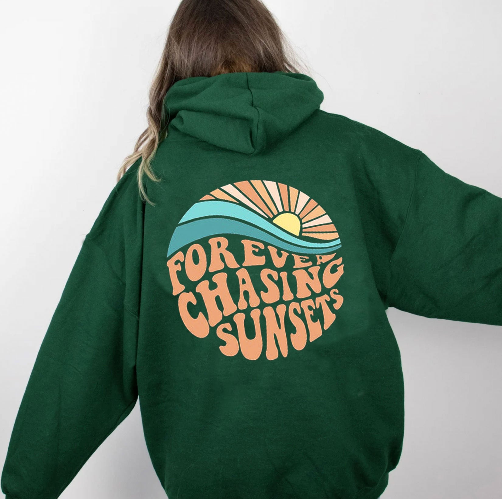 Damen Hoodie Mit Rückendruck & Langschnitt | Oversize