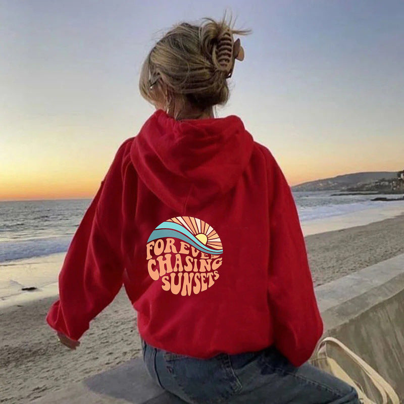 Damen Hoodie Mit Rückendruck & Langschnitt | Oversize