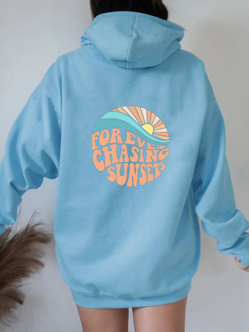 Damen Hoodie Mit Rückendruck & Langschnitt | Oversize