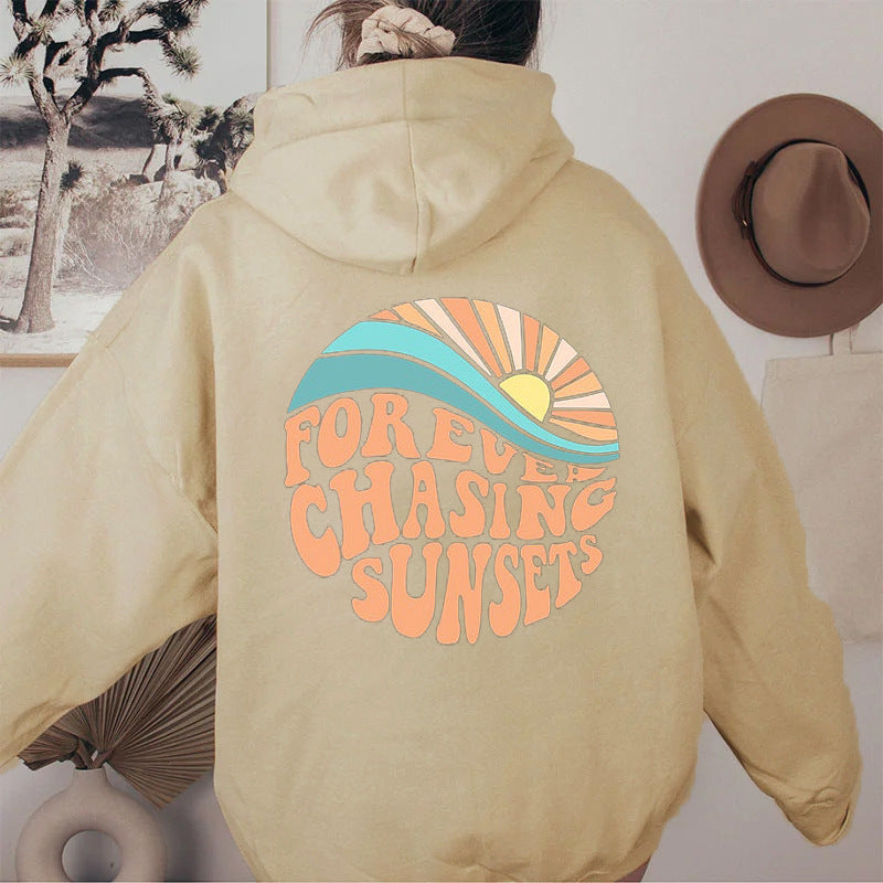 Damen Hoodie Mit Rückendruck & Langschnitt | Oversize