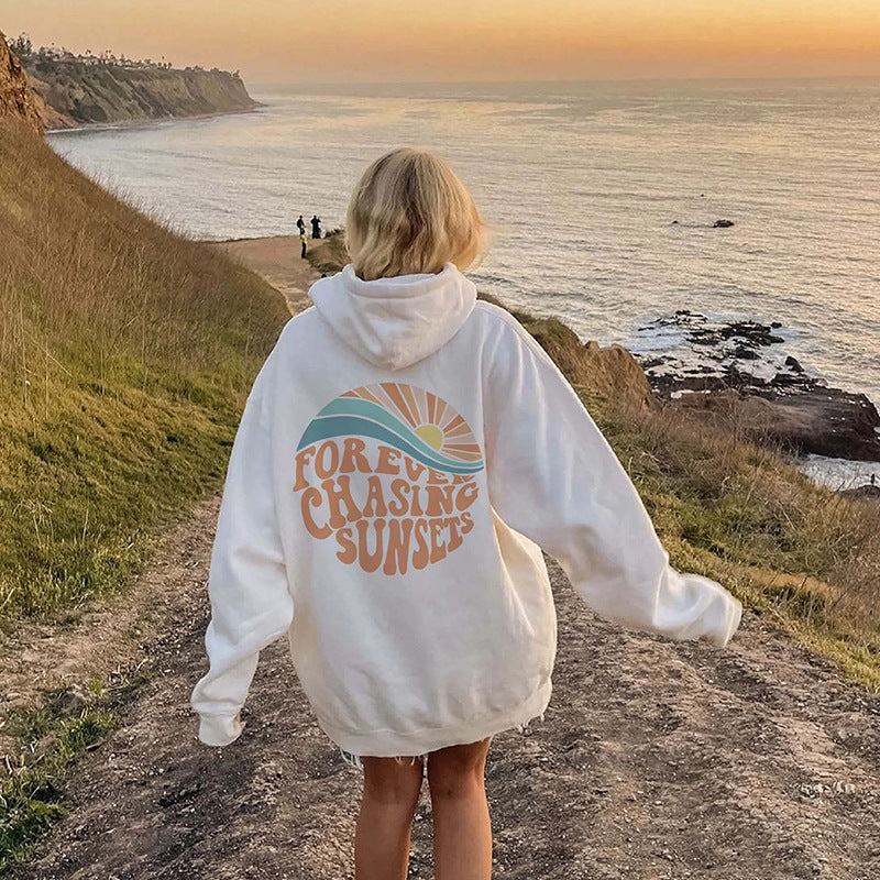 Damen Hoodie Mit Rückendruck & Langschnitt | Oversize