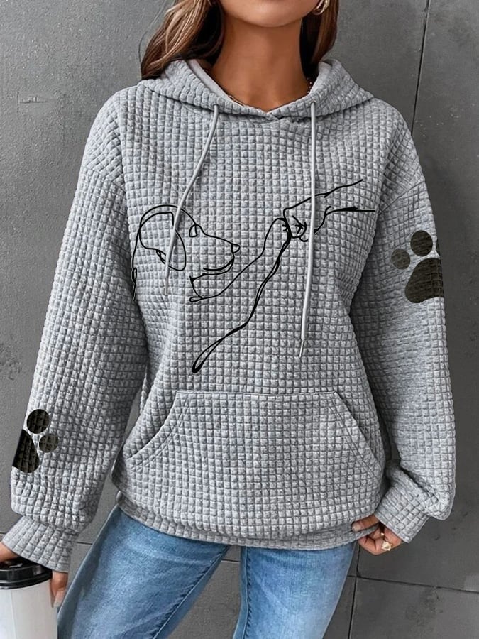 Damen Kapuzenpullover Mit Hundemotiv | Bedruckt