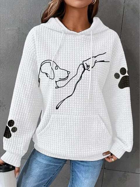 Damen Kapuzenpullover Mit Hundemotiv | Bedruckt