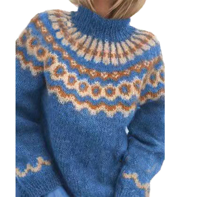Damen Norweger Pulli Mit Rollkragen | Warm