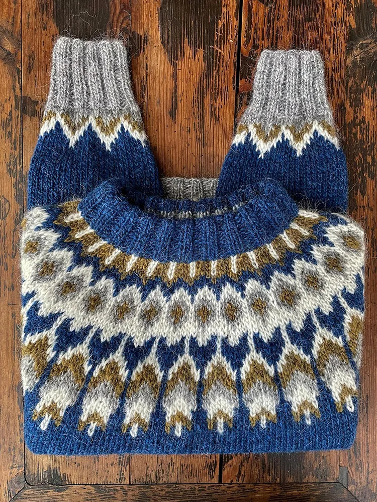 Damen Norweger Pulli Mit Rollkragen | Warm